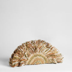 Lily Raffia Fringe Clutch