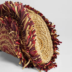 Lily Raffia Fringe Clutch